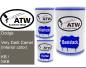 Preview: Dodge, Very Dark Camel (Interior color), KB / SKB: 500ml Lackdose + 500ml Klarlack + 250ml Härter - Set, von ATW Autoteile West.